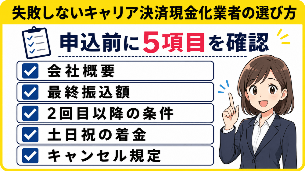 失敗しないキャリア決済現金化業者の選び方