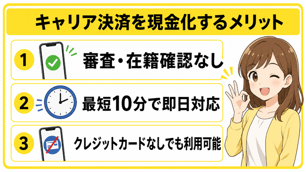 キャリア決済を現金化するメリット